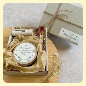 Gave�ske med en stor creme, en l�bepomade, en slikkepind