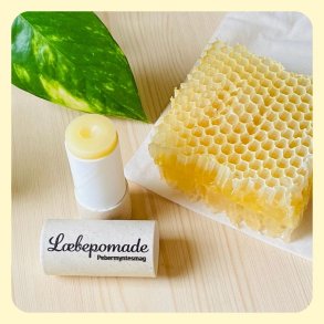 Lbepomade med pebermynte  naturlig bivoks lbepomade (10 ml)