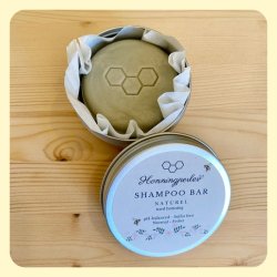 H�ndlavet shampoo bar med honning og plejende ingredienser
